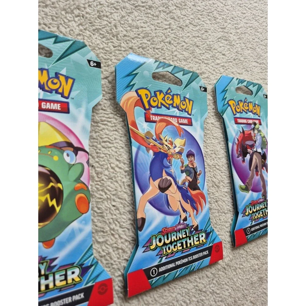 Pokemon TCG Journey Together Sleeved Booster Pack Lot of 3 NEW SEALED
